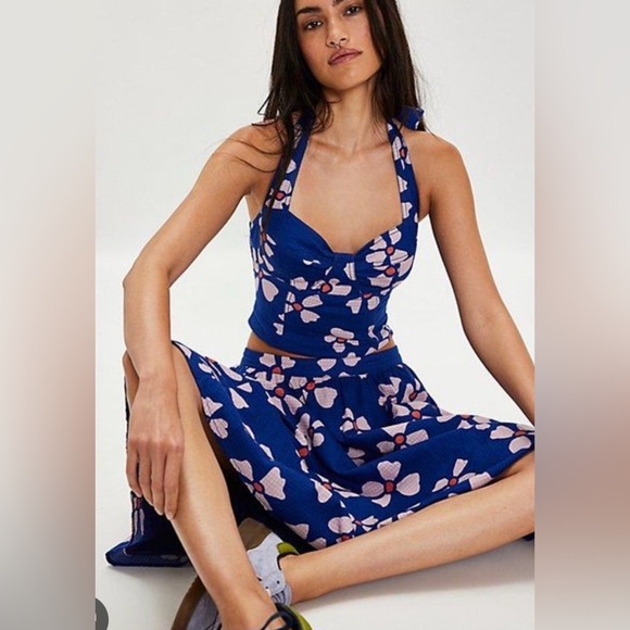 Free People Keepsake Set. NWT. Deep ultramarine combo